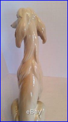 LLAdro Large afghan dog porcelain figurine, hand made in spain. Numbered