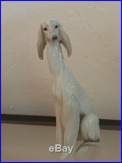 LLAdro Large afghan dog porcelain figurine, hand made in spain. Retired