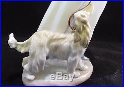 LLadro #4914 Lady With Shawl & Dog Figurine Retired Original Box