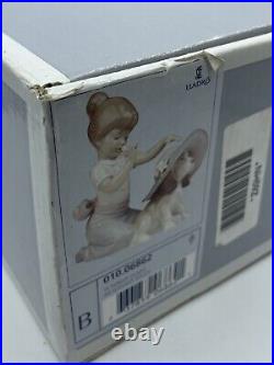 LLadro Figurine #6862 An Elegant Touch Girl Puppy Dog with Original Box 2001