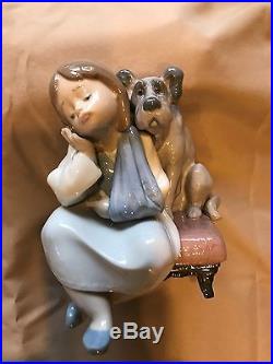 LLadro We Can't Play Girl/Dog #5706 Retired Pristine Condition withOriginal Box