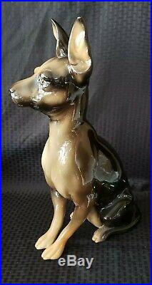 Large 1.5 Foot Hispania Daisa Lladro Retired Sitting Chihuahua Dog Beautiful