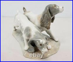 Large 11 LLADRO COUPLE OF COCKER SPANIELS (2 Dogs) Figurine #01010442? Rare