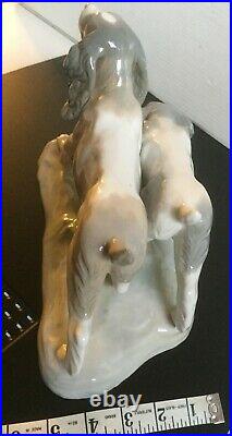 Large 11 LLADRO COUPLE OF COCKER SPANIELS (2 Dogs) Figurine #01010442 Rare