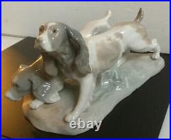 Large 11 LLADRO COUPLE OF COCKER SPANIELS (2 Dogs) Figurine #01010442? Rare