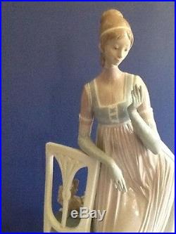 Large 19 Lladro Lady Empire with Dog Read Description