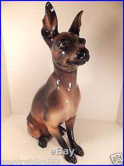 Large Hispania Daisa Lladro Retired Sitting Chihuahua Dog Figurine