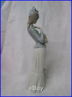 Large Lladro Figurine Walk With The Dog #4893 by Jose Roig, Retired