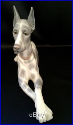 Large Lladro Great Dane Dog/Animal (1068 Excellent Condition) Gorgeous