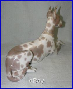 Large Lladro Harlequin GREAT DANE Dog Figure