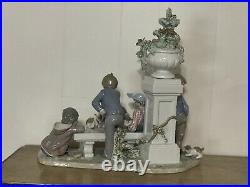 Large Lladro Puppy Dog Tails Group Figure 5539