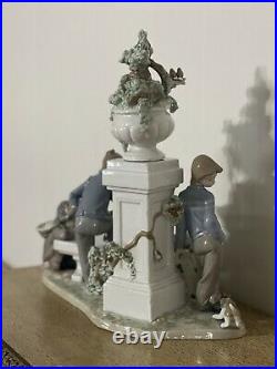 Large Lladro Puppy Dog Tails Group Figure 5539