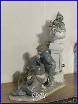 Large Lladro Puppy Dog Tails Group Figure 5539