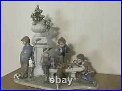 Large Lladro Puppy Dog Tails Group Figure 5539