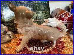 Large Retired Lladro Papillon Dog #4857 By Alfredo Ruiz- 1971-1974 Mint