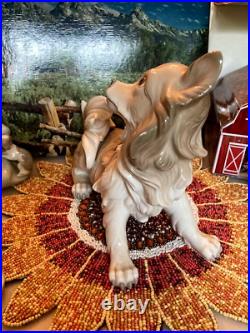 Large Retired Lladro Papillon Dog #4857 By Alfredo Ruiz- 1971-1974 Mint