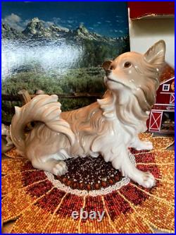 Large Retired Lladro Papillon Dog #4857 By Alfredo Ruiz- 1971-1974 Mint