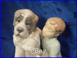 Let Me Make It Better Boy And Dog Porcelain Figurine Nao By Lladro #1577