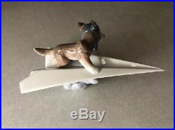 Let's Fly Away Dog On Paper Airplane Figurine By Lladro #6665