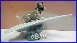 Let's Fly Away Dog On Paper Airplane Figurine By Lladro #6665