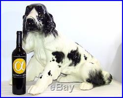 Life Size Ceramic Cocker Spaniel Dog Statue by Hispania, DAISA, 1984 (Lladro)