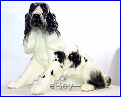 Life Size Ceramic Cocker Spaniel Dog Statue by Hispania, DAISA, 1984 (Lladro)