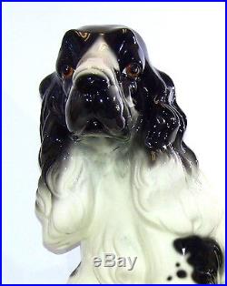 Life Size Ceramic Cocker Spaniel Dog Statue by Hispania, DAISA, 1984 (Lladro)