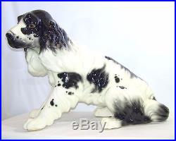 Life Size Ceramic Cocker Spaniel Dog Statue by Hispania, DAISA, 1984 (Lladro)