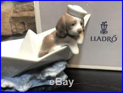 Little Stowaway Dog Paper Boat Figurine By Lladro #6642