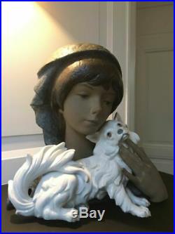 Lladro 01012013 Girl with Little Dog Porcelain Figurine Rare Perfect Condition