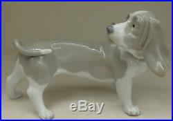 Lladro 1066 Bassett adorable Basset Hound puppy dog MWOB, RV$530