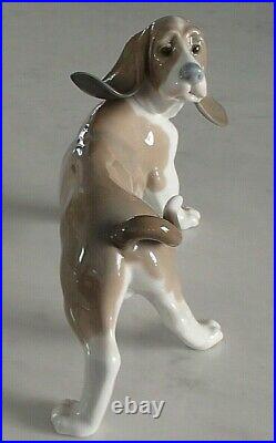 Lladro 1066 Bassett adorable Basset Hound puppy dog MWOB, RV$530