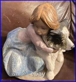 Lladro 12200 A Gig Hug Mint Condition! Gres Finish! No Box! Hard to Find