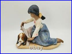 Lladro 12441 Or 5688 With Rare Gres Finish Dog's Best Friend Retired Figurine