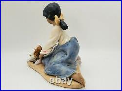 Lladro 12441 Or 5688 With Rare Gres Finish Dog's Best Friend Retired Figurine