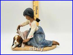 Lladro 12441 Or 5688 With Rare Gres Finish Dog's Best Friend Retired Figurine