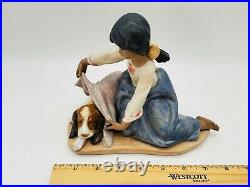 Lladro 12441 Or 5688 With Rare Gres Finish Dog's Best Friend Retired Figurine