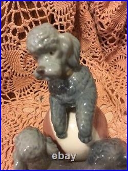 Lladro 1258 Playful Dogs Retired Mint Condition! No Box! Over 35 Years Old L@@K