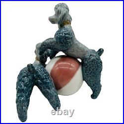 Lladro #1258 Poodles Playing with Beachball Playful Dogs Gloss Finish RETIRED