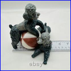 Lladro #1258 Poodles Playing with Beachball Playful Dogs Gloss Finish RETIRED