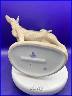 Lladro 1533 Figurine Not so Fast Girl Walking German Shepherd Dog Retired