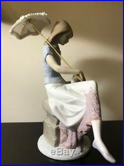 Lladro 1989 Picture Perfect Society figurine #7612 Lady Dog Parasol