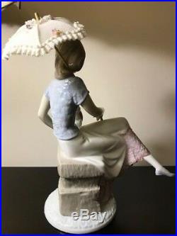 Lladro 1989 Picture Perfect Society figurine #7612 Lady Dog Parasol