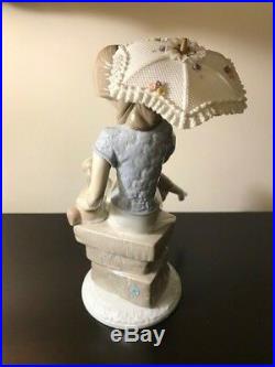 Lladro 1989 Picture Perfect Society figurine #7612 Lady Dog Parasol