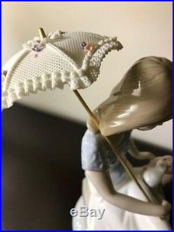 Lladro 1989 Picture Perfect Society figurine #7612 Lady Dog Parasol