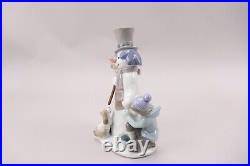 Lladro 1989 The Snowman #5713 Girl, Boy & Dog Porcelain Figure Retired