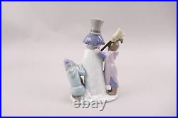 Lladro 1989 The Snowman #5713 Girl, Boy & Dog Porcelain Figure Retired