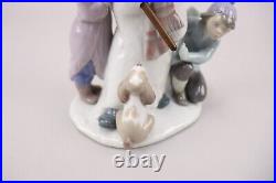 Lladro 1989 The Snowman #5713 Girl, Boy & Dog Porcelain Figure Retired