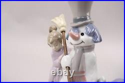 Lladro 1989 The Snowman #5713 Girl, Boy & Dog Porcelain Figure Retired