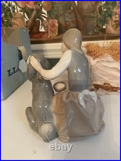 Lladro 2 No. 0 1334 Chow Time -Original Box-RETIRED-Mint Condition